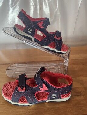 Timberland Adventure Seeker 2-Strap Sandals Girls Sz 2 Pink Navy Gorpcore
